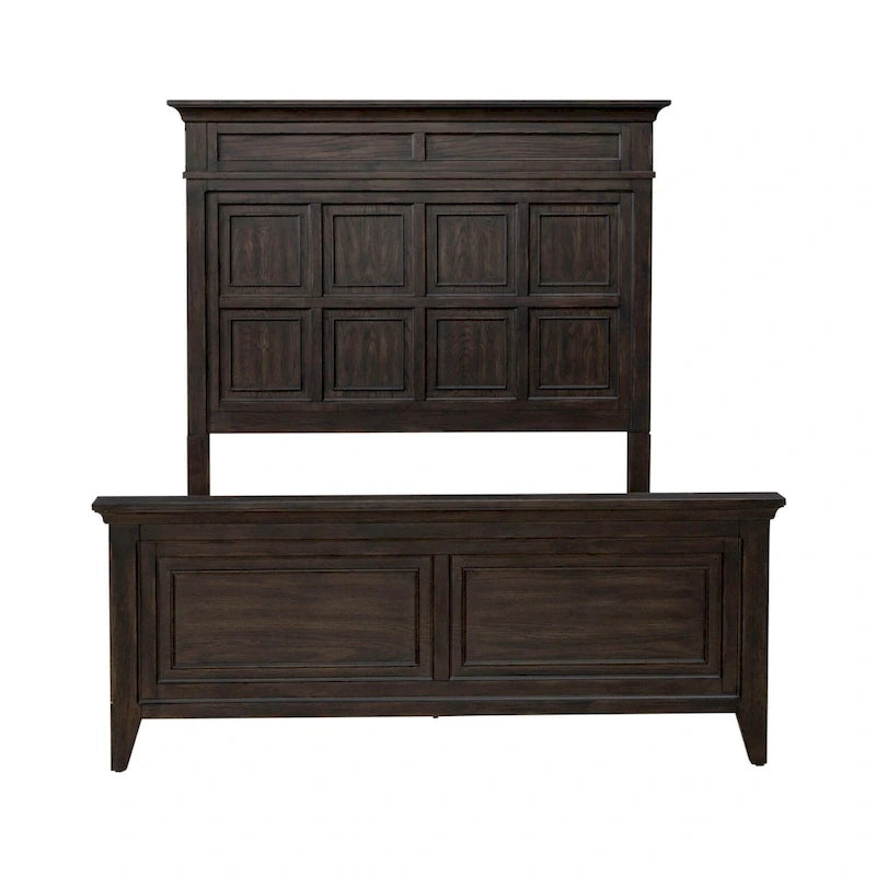 Ensemble lit, commode et miroir Paradise Valley Saddle Brown