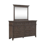 Ensemble lit, commode et miroir Paradise Valley Saddle Brown