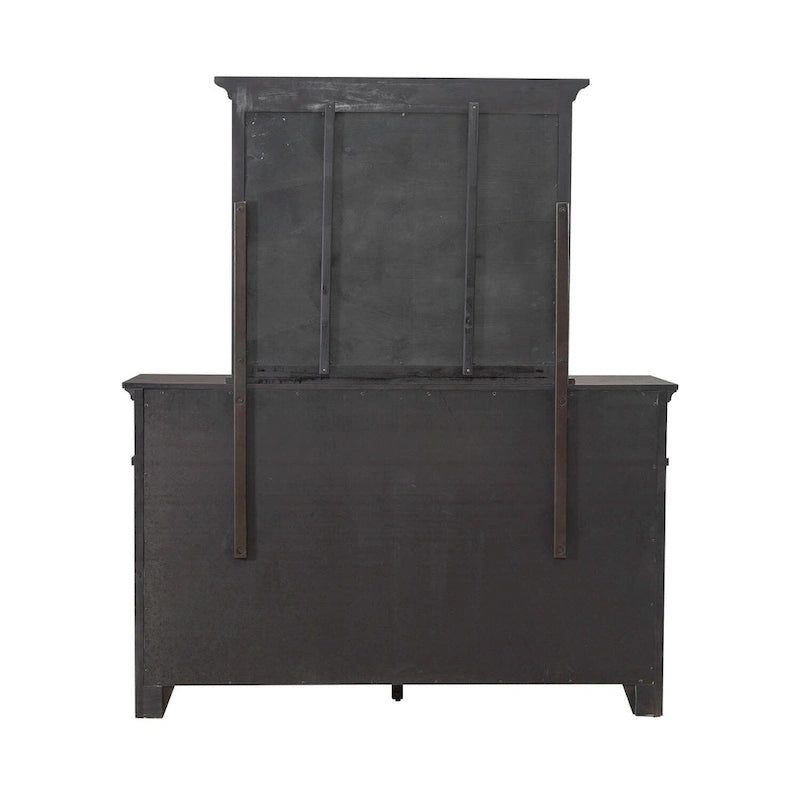 Ensemble lit, commode et miroir Paradise Valley Saddle Brown
