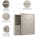 Lit escamotable Key West Queen avec armoire (94 po) par Bestar