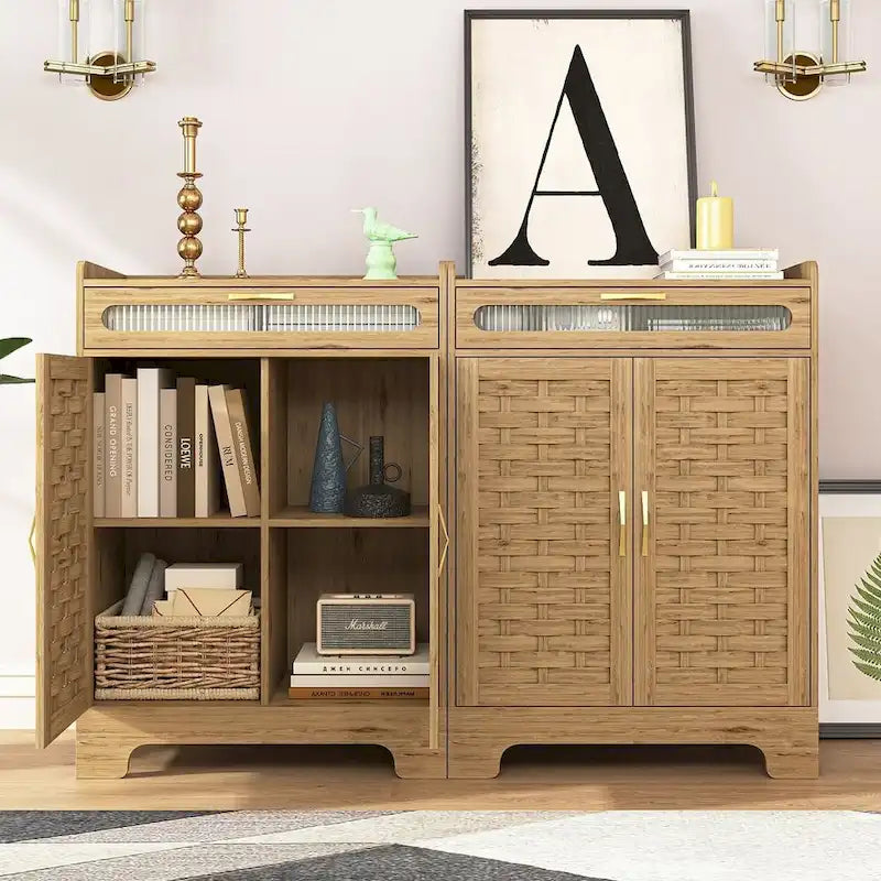 Commode de rangement polyvalente de style campagnard pour chambre à coucher
