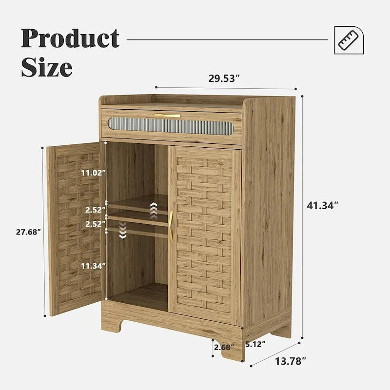 Commode de rangement polyvalente de style campagnard pour chambre à coucher