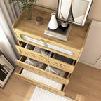 Commode de rangement polyvalente de style campagnard pour chambre à coucher