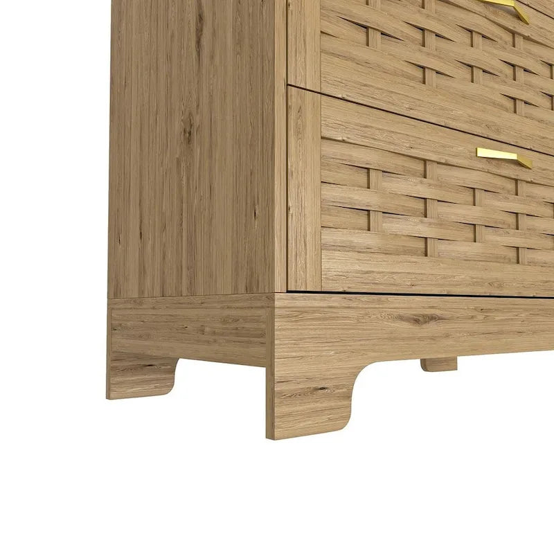 Commode de rangement polyvalente de style campagnard pour chambre à coucher