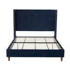 Lit Queen/King capitonné avec tête de lit haute CUSchoice (sommier non requis)