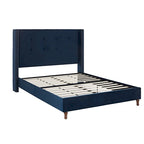 Lit Queen/King capitonné avec tête de lit haute CUSchoice (sommier non requis)