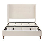 Lit Queen/King capitonné avec tête de lit haute CUSchoice (sommier non requis)