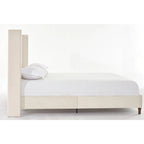 Lit Queen/King capitonné avec tête de lit haute CUSchoice (sommier non requis)