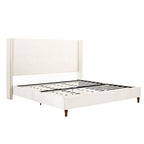 Lit Queen/King capitonné avec tête de lit haute CUSchoice (sommier non requis)