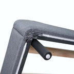 Lit plateforme rembourré avec lumières LED et tête de lit en forme de U