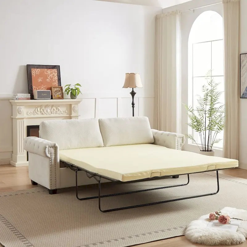Canapé-lit convertible 2 en 1 en polyester de 83,8 pouces