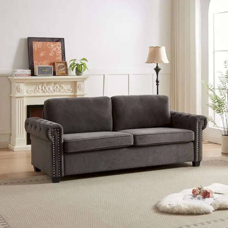 Canapé-lit convertible 2 en 1 en polyester de 83,8 pouces