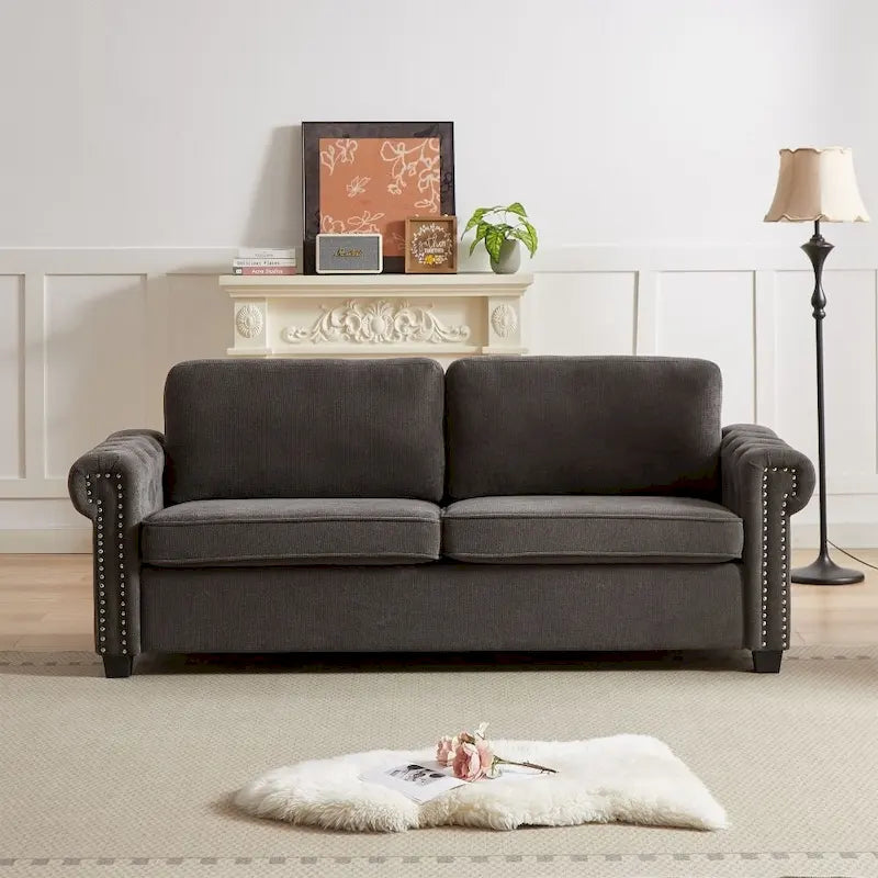 Canapé-lit convertible 2 en 1 en polyester de 83,8 pouces