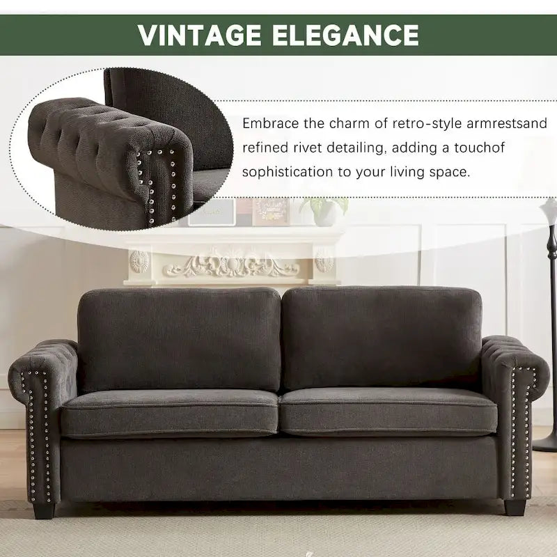 Canapé-lit convertible 2 en 1 en polyester de 83,8 pouces