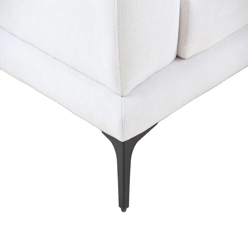 Canapé moderne 4 places en tissu bleu et blanc, 108,3 pouces (275 cm) de large.