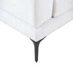 Canapé moderne 4 places en tissu bleu et blanc, 108,3 pouces (275 cm) de large.