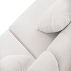 Canapé moderne 4 places en tissu bleu et blanc, 108,3 pouces (275 cm) de large.