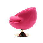 Fauteuils d'appoint HOMEFUN en velours pivotants à 360 degrés, forme tonneau, à dossier ergonomique