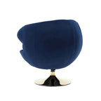 Fauteuils d'appoint HOMEFUN en velours pivotants à 360 degrés, forme tonneau, à dossier ergonomique