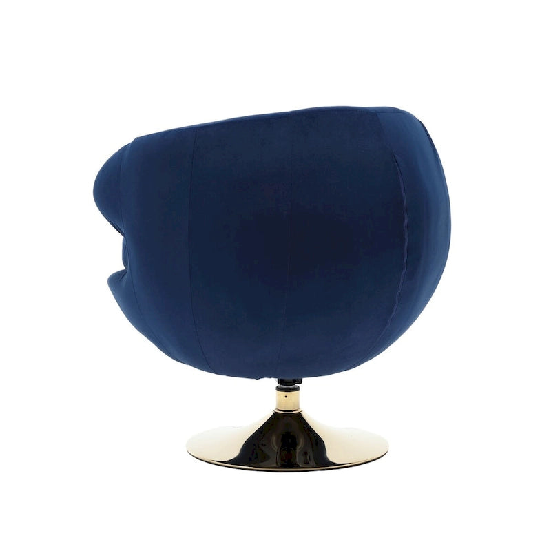 Fauteuils d'appoint HOMEFUN en velours pivotants à 360 degrés, forme tonneau, à dossier ergonomique