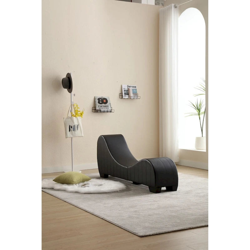 Canapé incurvé moderne en similicuir