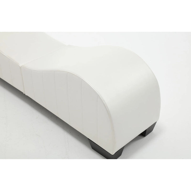 Canapé incurvé moderne en similicuir