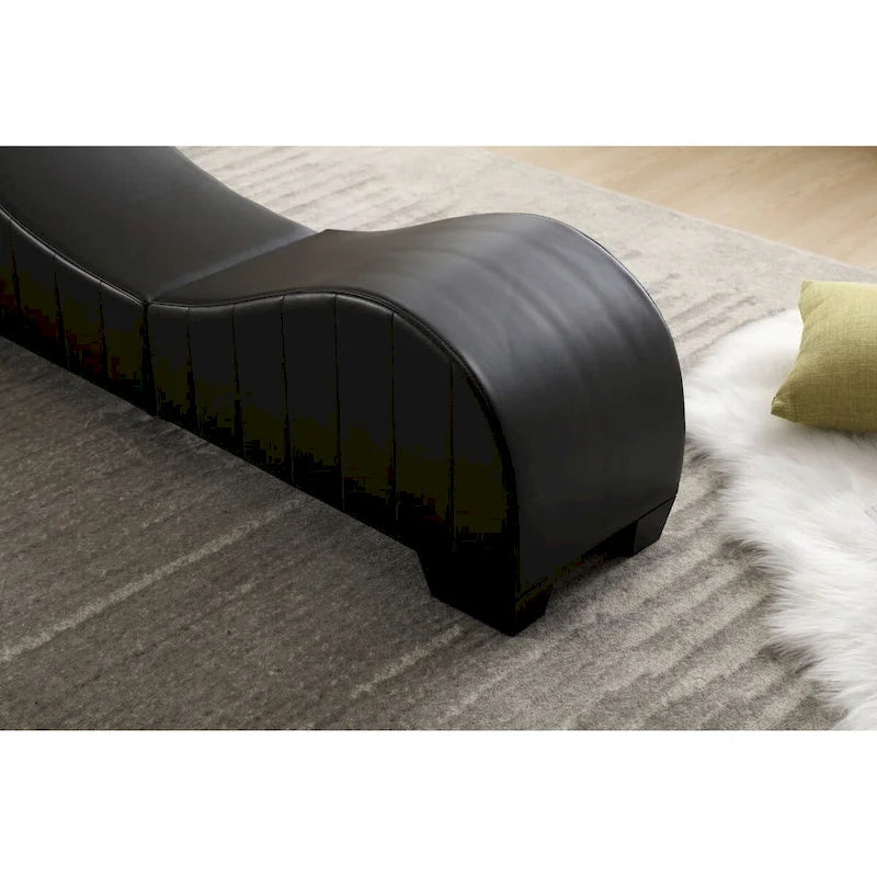 Canapé incurvé moderne en similicuir