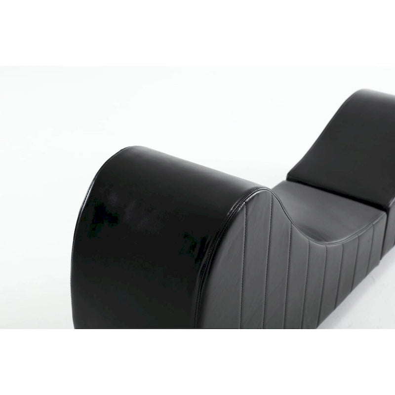 Canapé incurvé moderne en similicuir