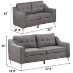 Canapé en tissu de style contemporain moderne pour appartement