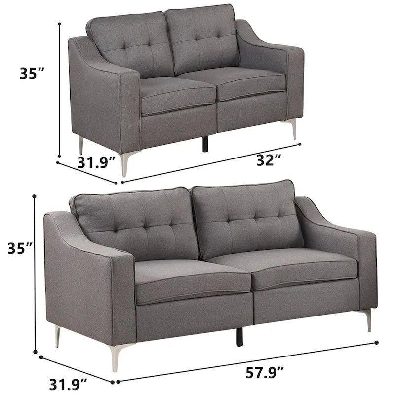 Canapé en tissu de style contemporain moderne pour appartement