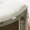 Banc de lit semi-circulaire avec motif capitonné
