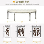 Banc de lit semi-circulaire avec motif capitonné