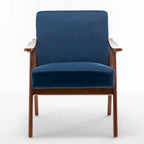 Fauteuil d'appoint moderne du milieu du siècle avec structure en bois massif, lot de 1