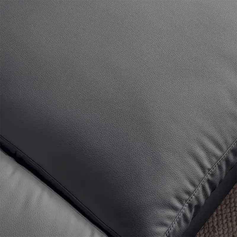 Canapé d'angle en cuir en forme de L avec méridienne réversible