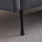 Canapé d'angle en cuir en forme de L avec méridienne réversible