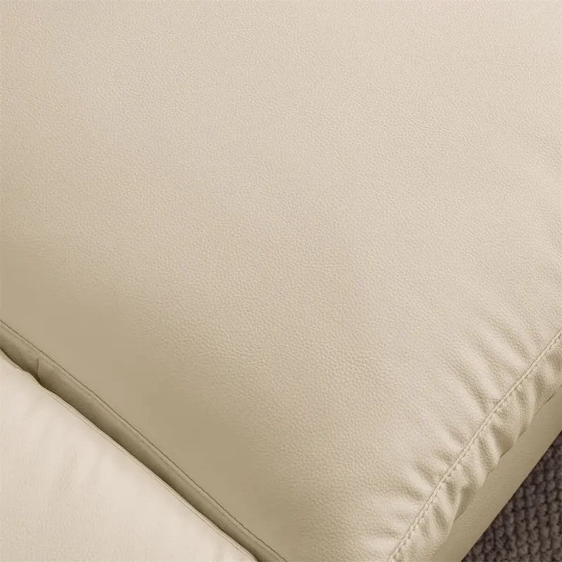 Canapé d'angle en cuir en forme de L avec méridienne réversible