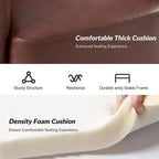 Fauteuil pivotant moderne Raphael en cuir véritable, style tonneau