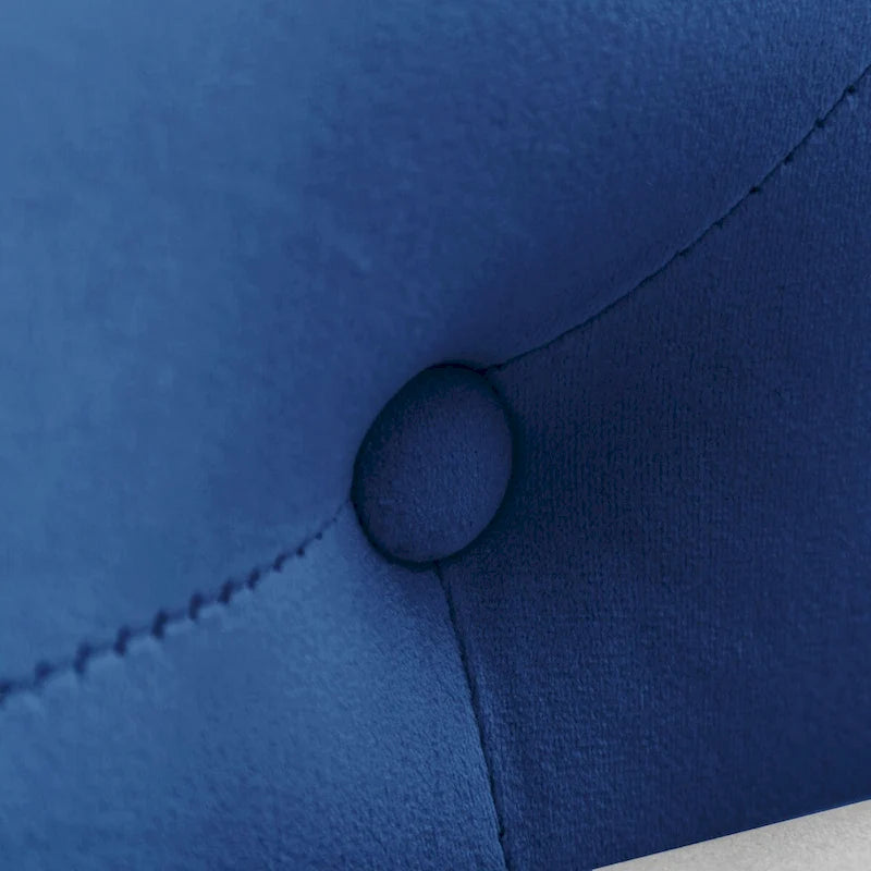 Chaise longue d'intérieur, fauteuil lounge en velours pour chambre à coucher avec rangement et coussin, chaise longue moderne rembourrée à accoudoirs arrondis