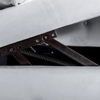 Chaise longue d'intérieur, fauteuil lounge en velours pour chambre à coucher avec rangement et coussin, chaise longue moderne rembourrée à accoudoirs arrondis