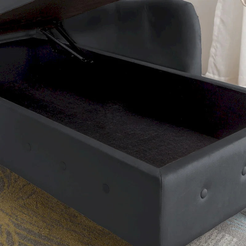 Chaise longue d'intérieur, fauteuil lounge en velours pour chambre à coucher avec rangement et coussin, chaise longue moderne rembourrée à accoudoirs arrondis