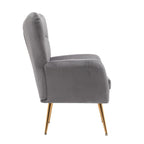 Fauteuil d'appoint rembourré à oreilles de style Mid-Century