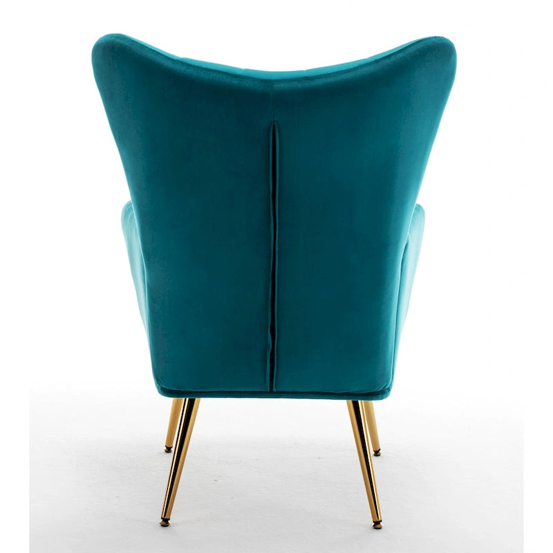 Fauteuil d'appoint rembourré à oreilles de style Mid-Century