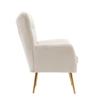 Fauteuil d'appoint rembourré à oreilles de style Mid-Century