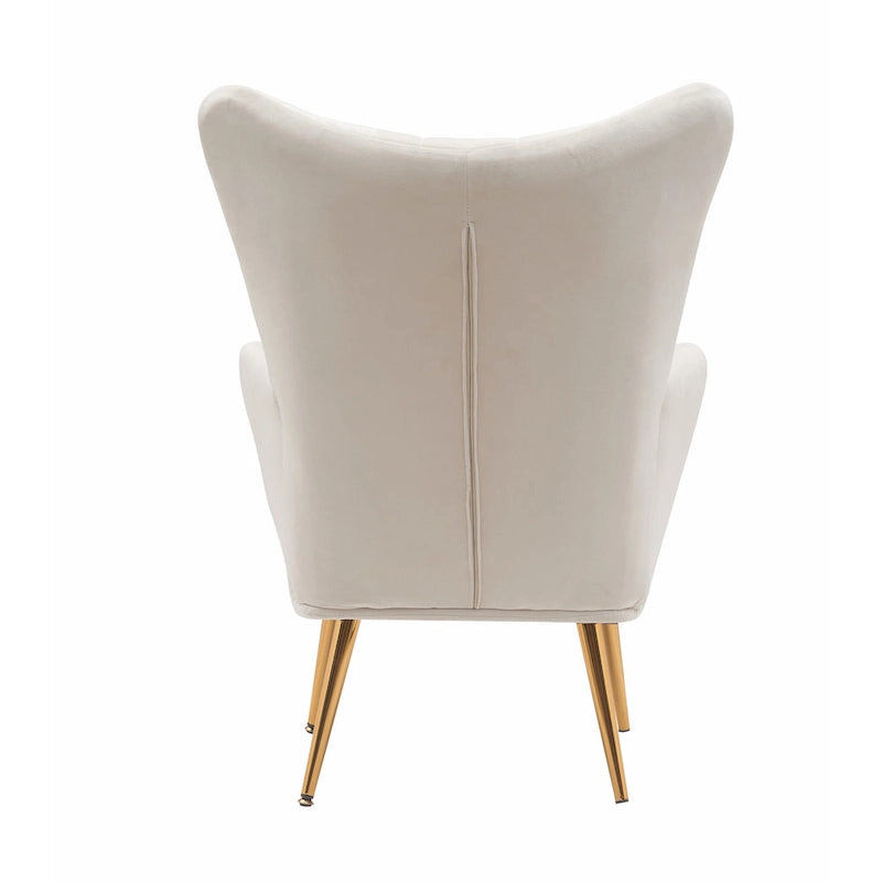 Fauteuil d'appoint rembourré à oreilles de style Mid-Century