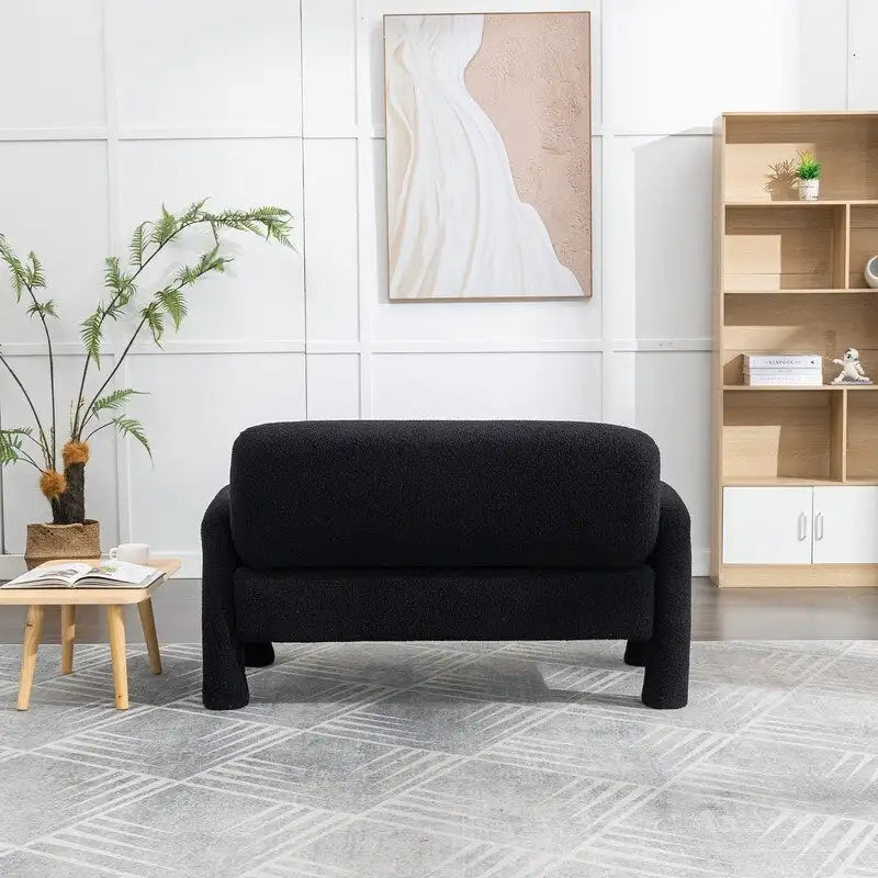 Canapé SEYNAR Mid-Century Modern Boucle 51 en bois massif incurvé
