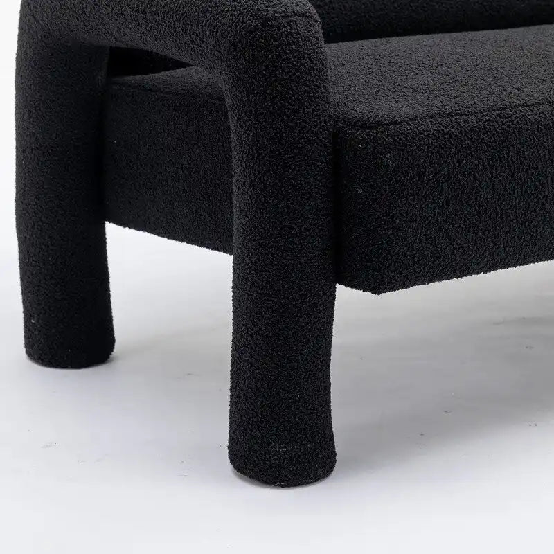 Canapé SEYNAR Mid-Century Modern Boucle 51 en bois massif incurvé