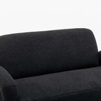 Canapé SEYNAR Mid-Century Modern Boucle 51 en bois massif incurvé