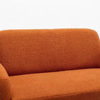 Canapé SEYNAR Mid-Century Modern Boucle 51 en bois massif incurvé