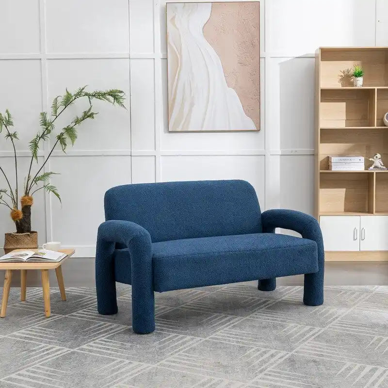 Canapé SEYNAR Mid-Century Modern Boucle 51 en bois massif incurvé
