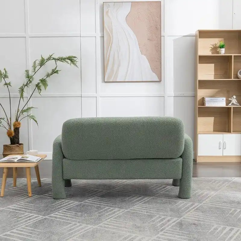 Canapé SEYNAR Mid-Century Modern Boucle 51 en bois massif incurvé